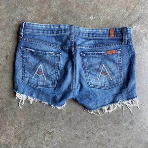 7 For All Mankind Cut-off Jean Shorts